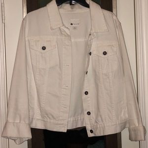 All white denim jacket!!